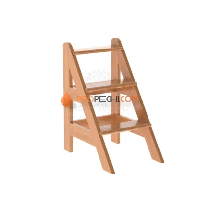 Лесенка BentWood для купели 3 ступени из натурального дуба