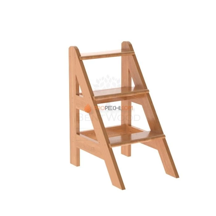 Лесенка BentWood для купели 3 ступени из натурального дуба