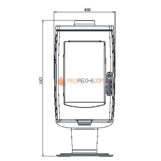 Печь-камин Plamen Aria серая