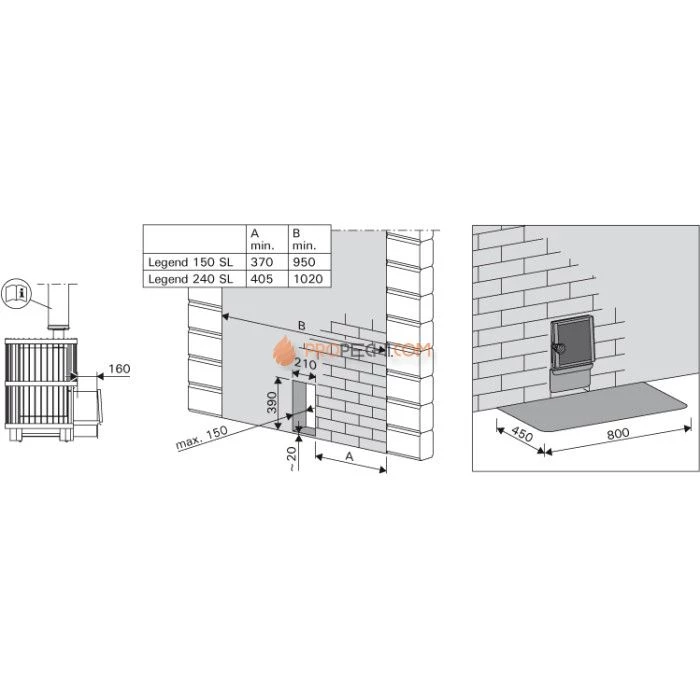 Дровяная печь для бани Harvia Legend 240 SL