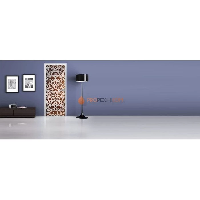 Стеклянная межкомнатная дверь DoorWood с рисунком MG-11 Бронза матовая, 2000х600 мм