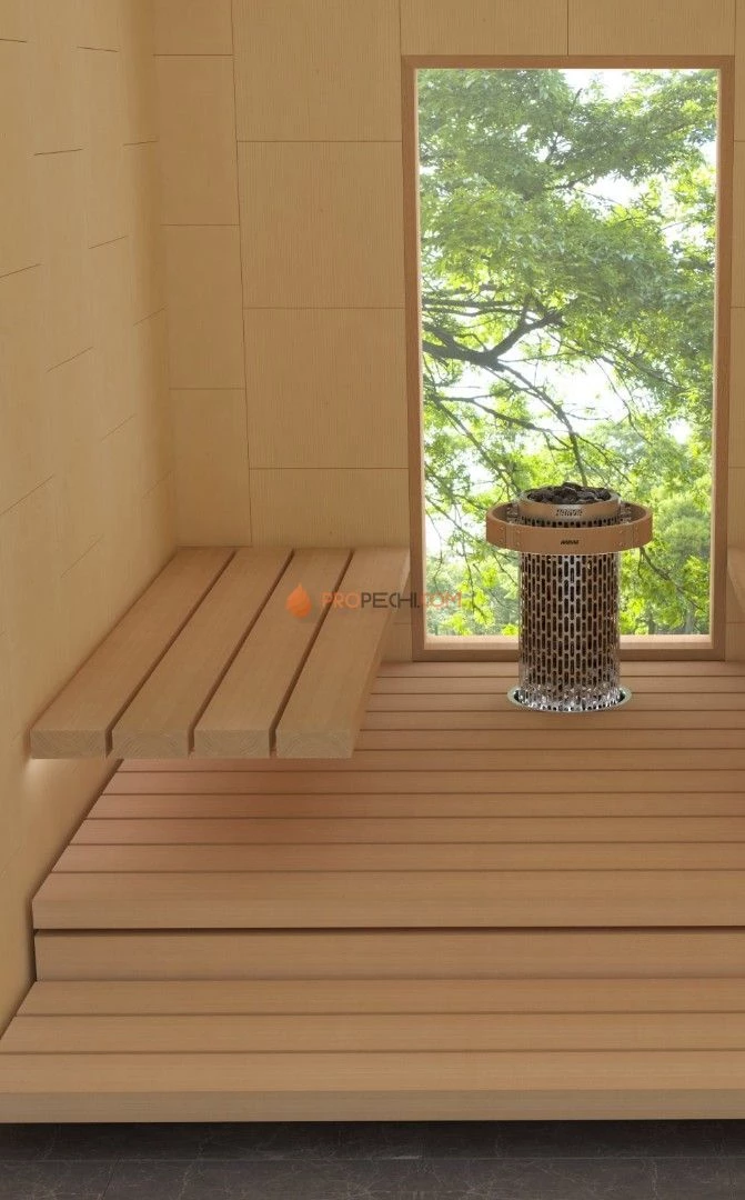 Электрическая печь HARVIA CilindroPlus Spot HPP900400SP PP90 с беспроводным пультом в комплекте