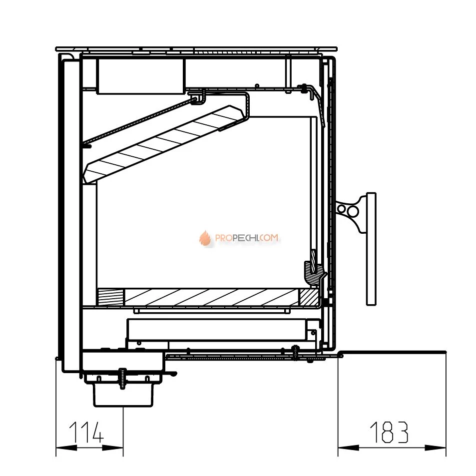 Печь-камин Thorma BILBAO UNI, черная