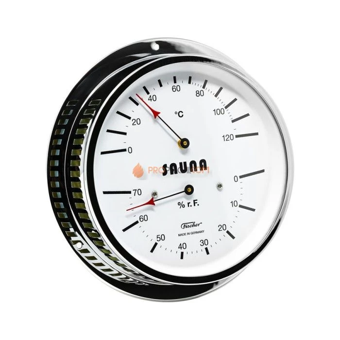 Термометр-гигрометр для сауны Fischer в латунном корпусе 5030-47