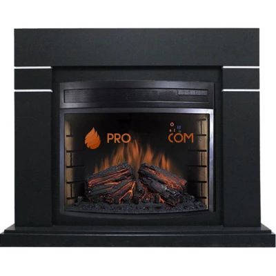 Каминокомплект Royal Flame Lindos - Черный (Высота 985мм) с очагом Dioramic 28 LED FX