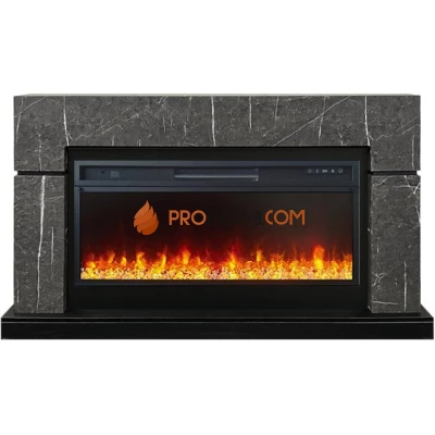 Каминокомплект Royal Flame Lindos 42 SFT - Серый мрамор (Ширина 1470мм) с очагом Vision 42 LED