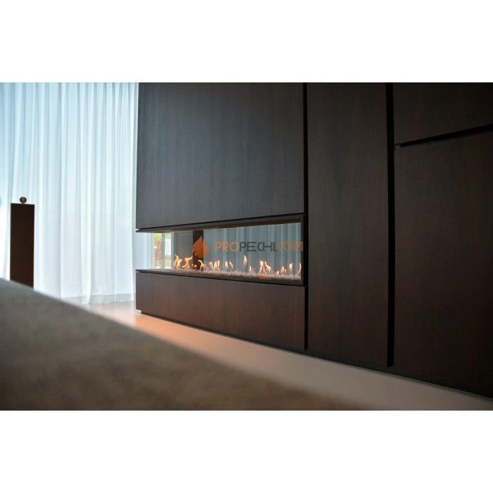 Газовая топка Vero Design Gala Угловая левая (1750x500 мм) D130/200 мм, горелка VLK burner