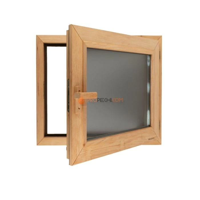 Окно Woodson PRO 60x50, стекло GREY ольха, правое