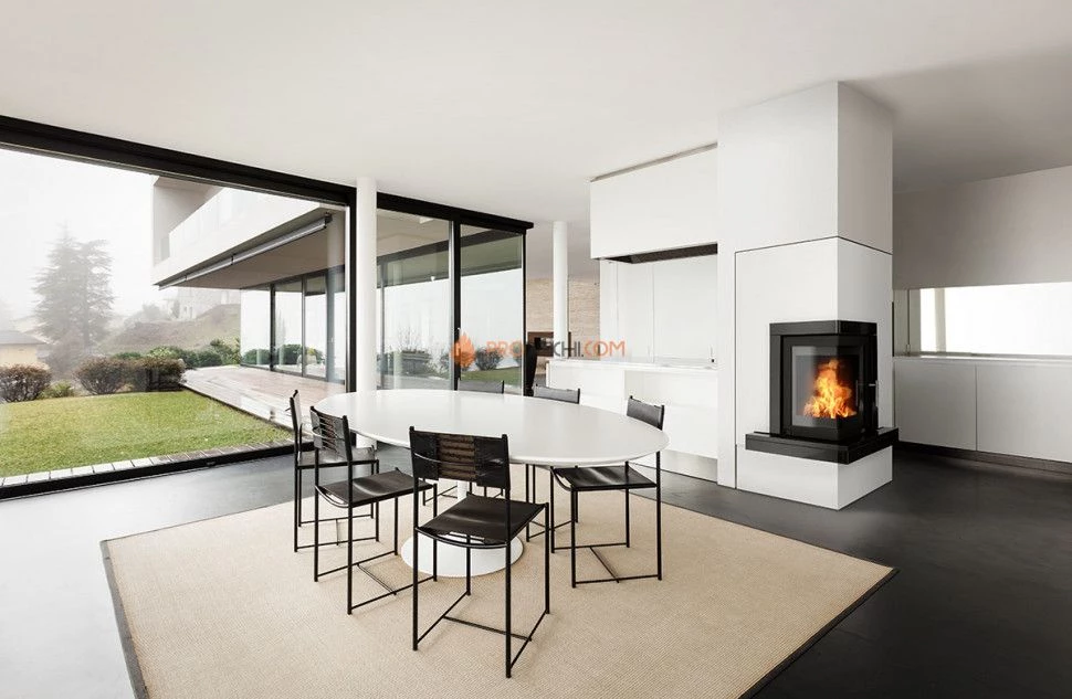 Готовый камин ABX Wells сиенит/гранит черный