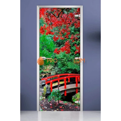 Стеклянная межкомнатная дверь DoorWood с фотопечатью Nature-02, 2000х800 мм