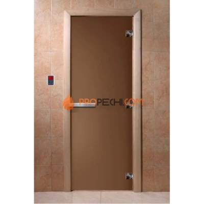 Дверь для бани DoorWood Бронза матовая, 2000x900 мм