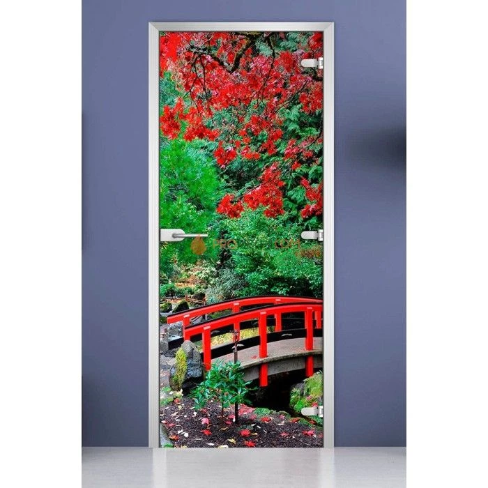 Стеклянная межкомнатная дверь DoorWood с фотопечатью Nature-02, 2000х800 мм