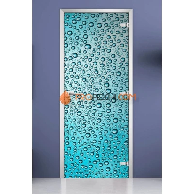 Стеклянная межкомнатная дверь DoorWood с фотопечатью Textures-13, 2000х800 мм