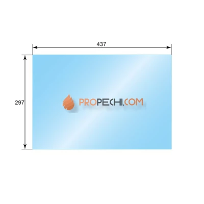 Стекло ASTON 600 (437х297) каминная топка