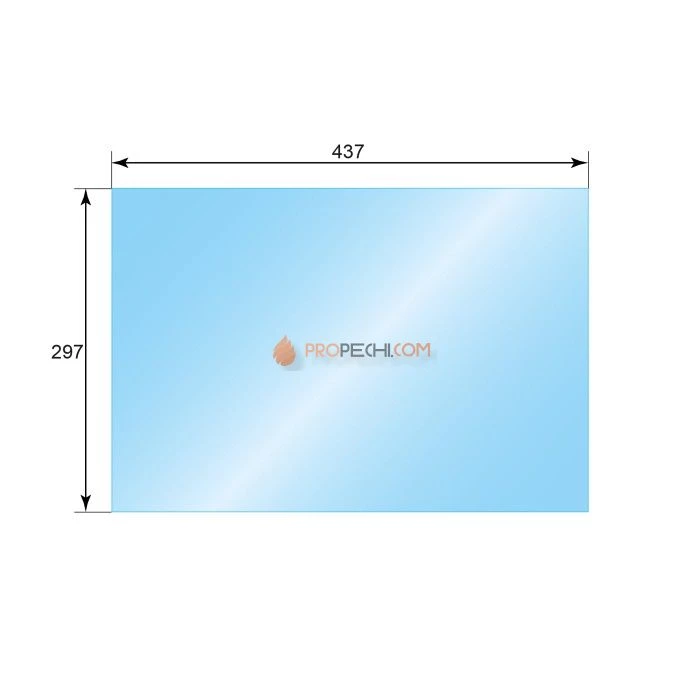 Стекло ASTON 600 (437х297) каминная топка