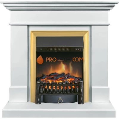 Каминокомплект Royal Flame California SFT - Белый с очагом Fobos FX Brass