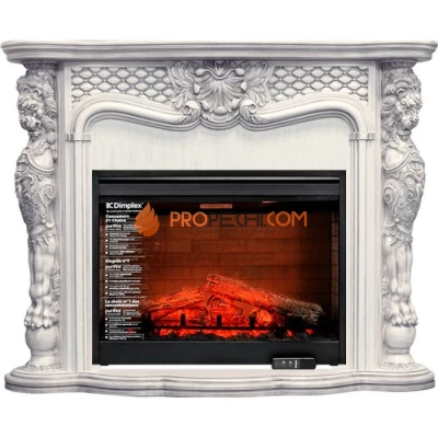 Каминокомплект Dimplex Castle - Слоновая кость с темной патиной с очагом Symphony 30 inch DF3020-EU