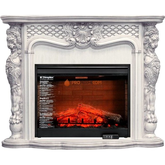 Каминокомплект Dimplex Castle - Слоновая кость с темной патиной с очагом Symphony 30 inch DF3020-EU