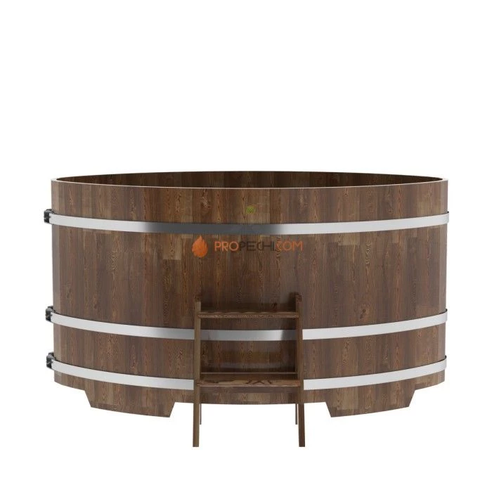 Купель BentWood овальная из сращенных ламелей мореной лиственницы 1,15х1,83