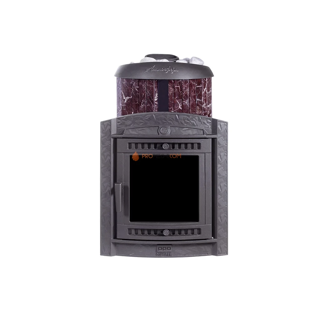 Печь банная «Атмосфера L» с комбинированная сетка-ламель «Россо Леванто»