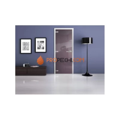 Стеклянная межкомнатная дверь DoorWood с фотопечатью Ral 4009, 2000х800 мм