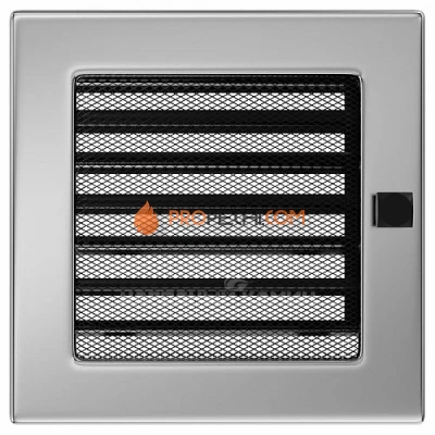 Вентиляционная решетка Kratki 17х17 с жалюзи никель