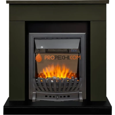 Каминокомплект Royal Flame Bergen (Разборный) - Темная олива (Ширина 900 мм) с очагом Aspen Black