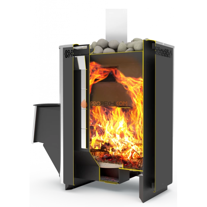 Дровяная печь для бани Теплодар Сахара-16 ЛК ПРОФИ (2.0)