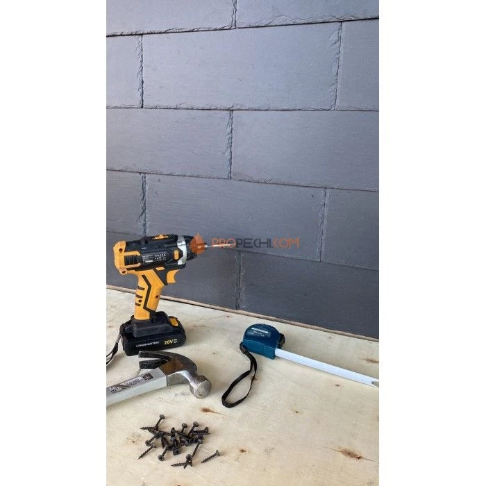 Панель Сланец чёрный натуральный скол (200х400мм) упак. (20шт/1,6м2)