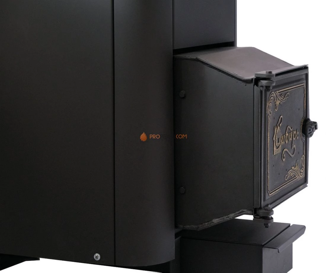 Чугунная банная печь "Сибирь-24" конвекционная с чугунной топочной дверцей