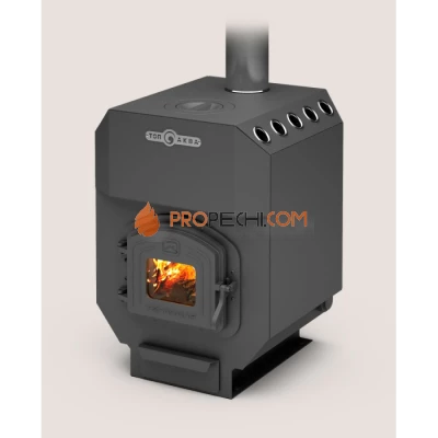 Отопительная печь Теплодар ТОП-Аква 150 с водяным контуром и чугунной дверцей