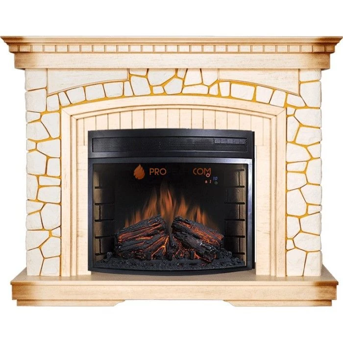 Каминокомплект Royal Flame Glasgow - Слоновая кость с патиной с очагом Dioramic 28 LED FX