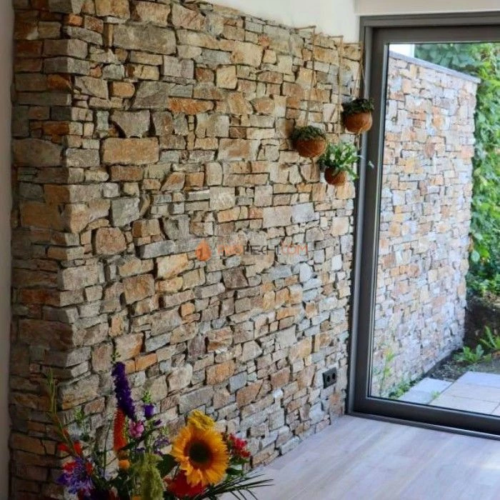 Панель из грубого камня Кварцит Мультиколор (550х200мм) упак. (4шт/0,44м2)