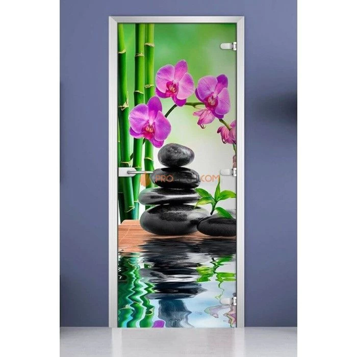 Стеклянная межкомнатная дверь DoorWood с фотопечатью Spa-09, 2000х800 мм