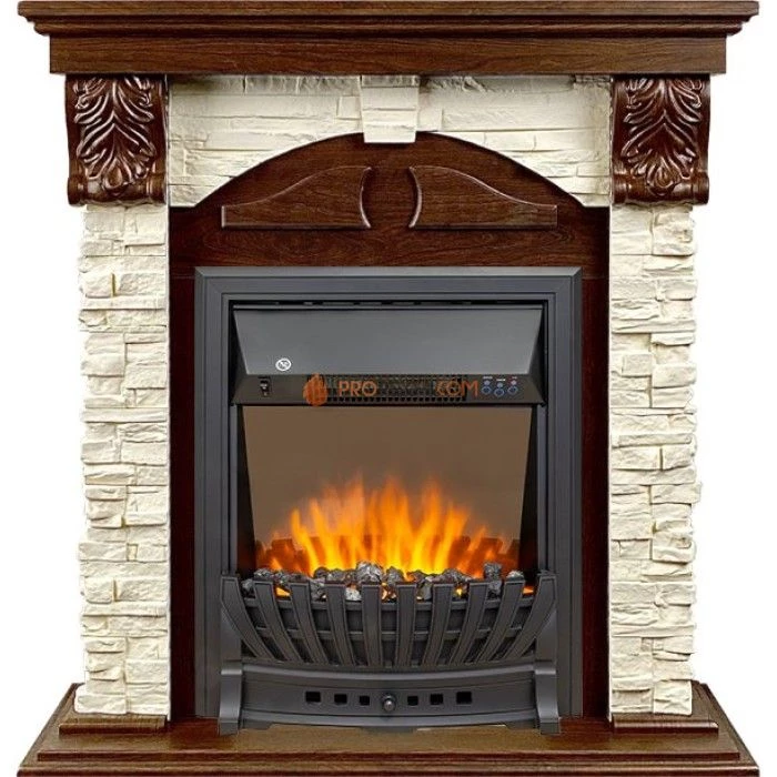 Каминокомплект Royal Flame Dublin (Разборный) - Орех каньон / Сланец с очагом Aspen Black
