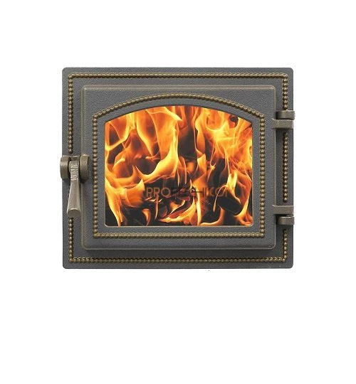 Дверка каминная ВЕЗУВИЙ 260 (Бронза)