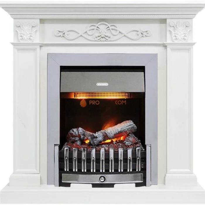 Каминокомплект Dimplex Verona - Белый дуб с очагом Danville Chrome FB2