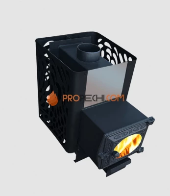 Банная печь Березка Оптима 12 (ДТ-3 стекло) Сетка