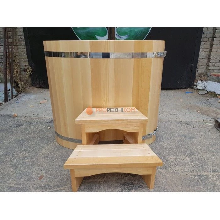 Купель овальная НКЗ из кедра, 115x69x128 см / 25 мм