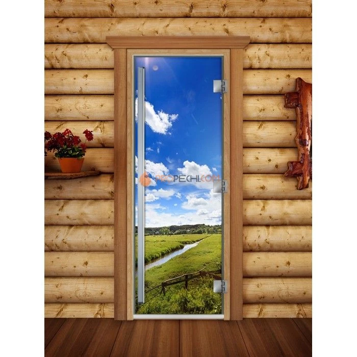 Дверь для бани DoorWood Престиж Фотопечать А092, 2000x800 мм