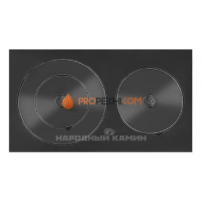 Везувий Плита двухконфорочная 4В 710х410 мм