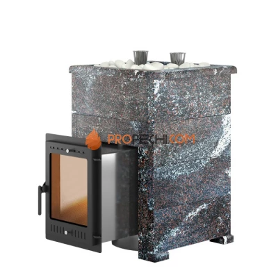 Дровяная печь для бани Эверест Steam Master 30 INOX Амфиболит, S-40