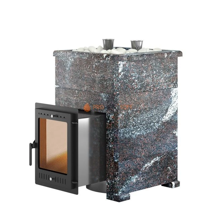 Дровяная печь для бани Эверест Steam Master 30 INOX Амфиболит, S-40