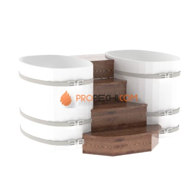 Подиум BentWood на 2 купели 0,76х1,16 из мореной лиственницы