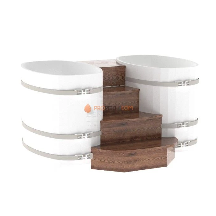 Подиум BentWood на 2 купели 0,76х1,16 из мореной лиственницы