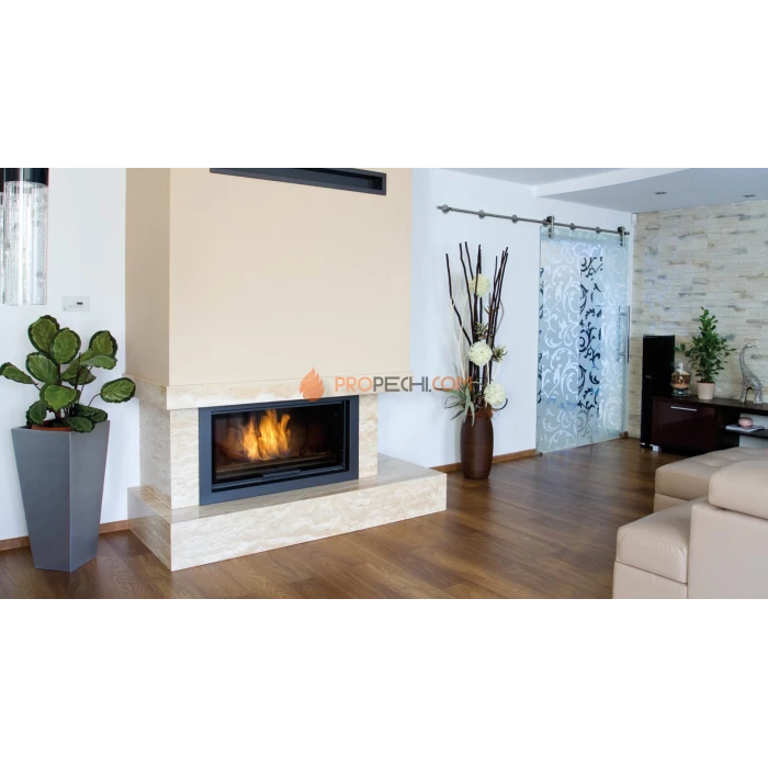 Каминная топка стальная Kratki MILA/G (гильотина) (16 кВт)