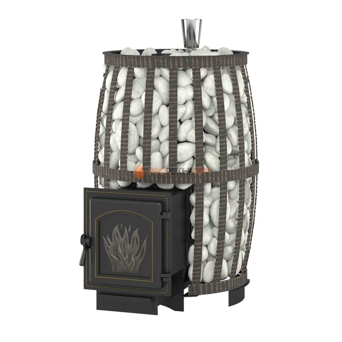 Чугунная печь для бани Везувий Легенда Русский пар Ковка 24 (271)