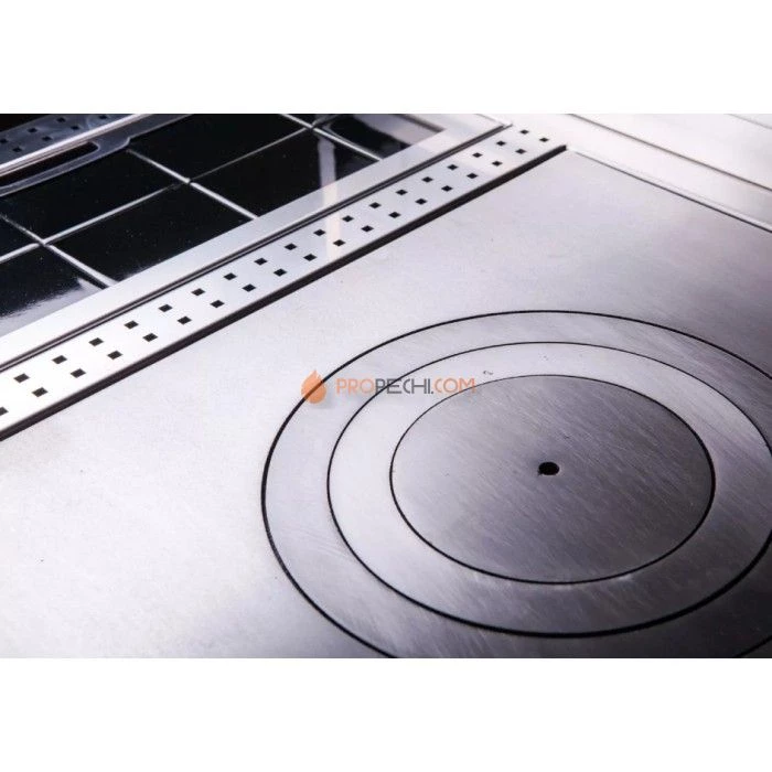 Отопительно-варочная печь Klover ALTEA (серебро)