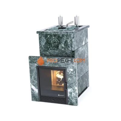 Дровяная печь для бани ИзиСтим Сочи К в камне Змеевик