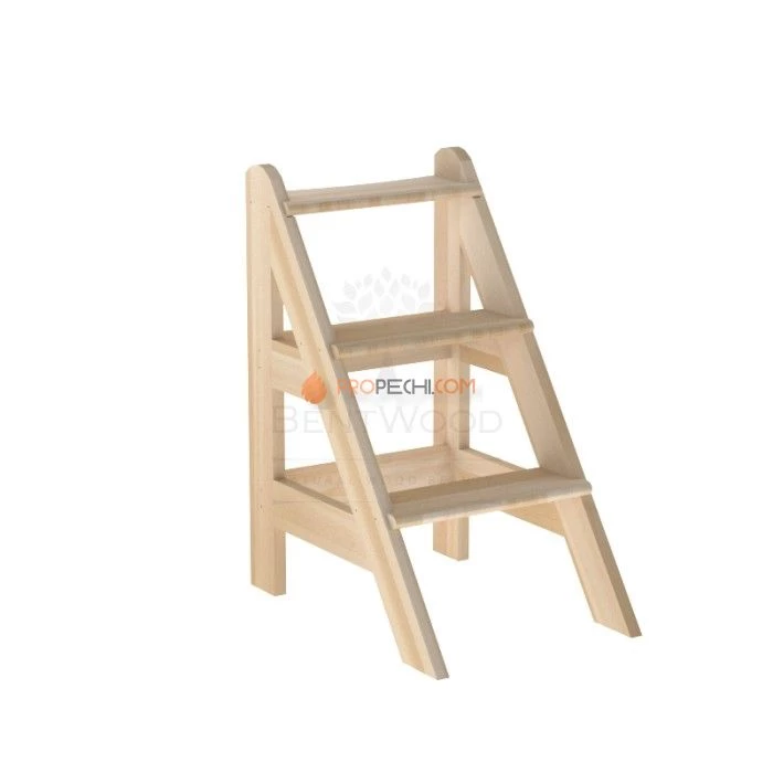 Лесенка для купели 3 ступени из кедра